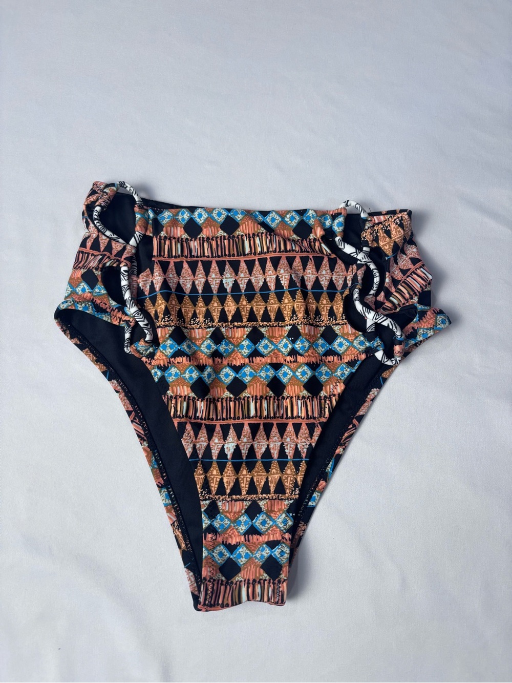 Volcom Black Swim Top with Orange Trim